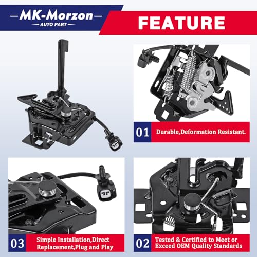 Front Hood Latch Lock Compatible with 2015-2020 Ford F150 Replaces# FL3Z-16700-B Engine Bonnet Lock Hood Lacth Assembly