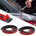 Tecledsn 2 Pieces Windshield Rubber Seal Windshield Trim Stripping, Car Weather Stripping, Waterproof Rubber Edge Trim, 22 Ft T Shape Sealing Strip Universal for Car Front Rear Windshield