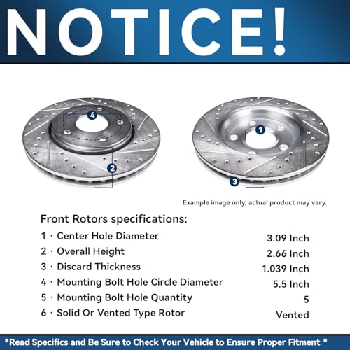 Detroit Axle - Brake Kit for 2006-2018 Dodge Ram 1500 2007-2009 Durango
