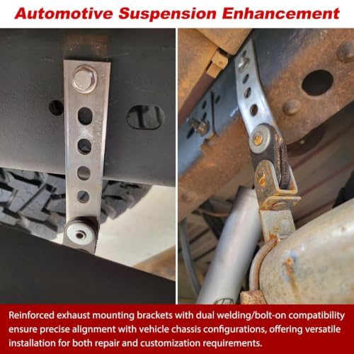 joytrace 2-Pack Swivel Exhaust Hangers - Universal Rotating Muffler Brackets Muffler Hanger Bracket Universal fit