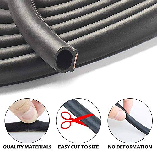 19.7 Feet Long Weather Stripping Seal Strip for Doors/Windows, Self-Adhesive Backing Seals Large Gap (from 5/16 inch to 11/20 inch) Seal Strip