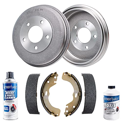 Detroit Axle - Rear Brake Kit for 2001-2007 Ford Escape 2001-2006 Mazda Tribute 2005-2007 Mercury Mariner, Brake Drums Brakes Shoes Replacement