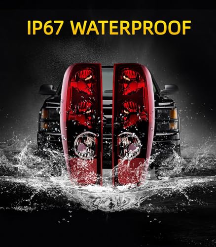 OKLPF Rear Brake Tail Light Compatible With 2004-2012 Chevy Colorado GMC Canyon Replace GM2800164 GM2801164,Replacement Red Taillight Assembly,Included A Luxurious Box,Driver and Passenger Side
