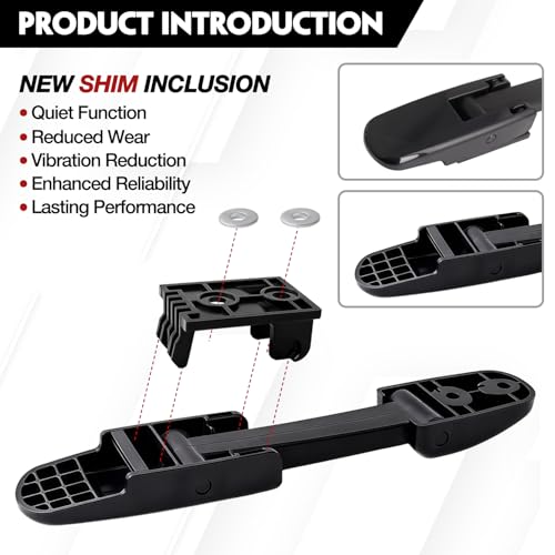 2Pcs Upgrade Hood Latch Kit Bright Black Heavy Duty Hood Latches Fit for Kenworth T170 T270 T300 T370 T440 T470 T660 Fit for Peterbilt 325 335 337 340 348 384 386, Mack CH, Blue Bird OE# 315-5502