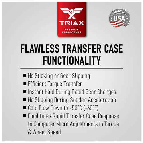 TRIAX DTF-1 Professional Transfer Case Fluid Full Synthetic, Lifetime Fill, All Season Down to -60 F, Compatible with BMW Xdrive, Audi/VW Quattro, Range Rover, Ford, Porsche & Many AWD (1 Quart)