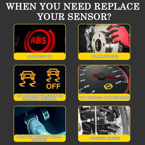 4 Pcs Ensun ABS Speed Sensor Front Rear Left Right Compatible with - 2006-2010 Explorer, 2007-2010 Explorer Sport Trac, 2006-2010 Mountaineer, Driver and Passenger