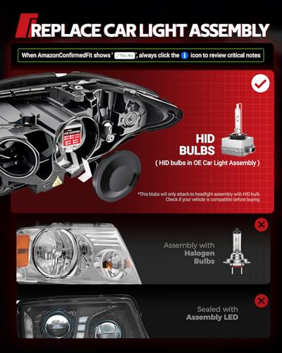 Torchbeam D3S HID Bulbs, 6000K Cool White, 35W 66340 42403 42302 (42403C1) Replace HID Xenon Bulbs, (Not fit Halogen Assembly), Pack of 2