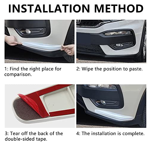 BokWin 4 Pack Universal Car Bumper Protector Rubber, White