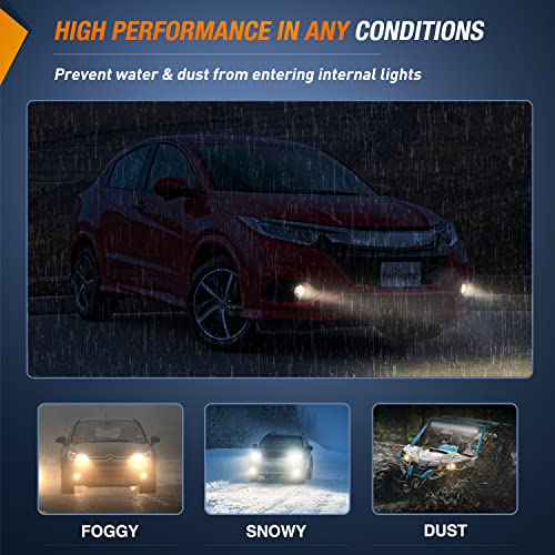 Nilight Fog Lights Assembly Compatible with Honda Civic Sedan Fog Light Assembly 2013 2014 2015 2016 2017 2018 2019 2020 2021 Civic 2015-2020 Fit 2019-2020 HRV