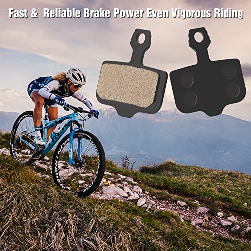 4 Pairs Bike Disc Brake Pads, Compatible for Sram Brake Pads Avid Elixir E1 E3 E5 E7 E9 ER CR XO XX DB1 DB3 DB5, MTB Brake Pads Compatible for Nutt Hydraulic Disc Brakes with Tools (Semi-Metallic)