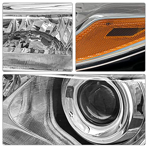 ADCARLIGHTS 2015 2016 2017 Camry Headlight Assembly Headlights for 2015-2017 Toyota Camry Headlamp Replacement Left and Right - Chrome Housing Pair（W/O Bulbs）