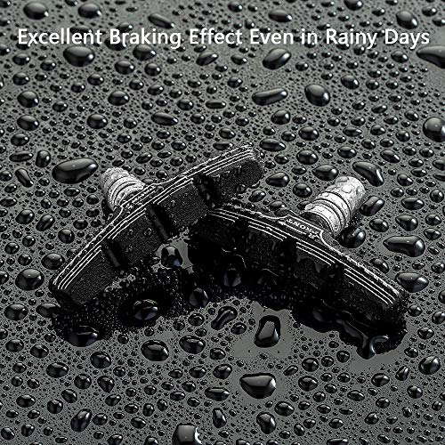 Hapleby 4PCS Premium Bike Brake Pads, Professional Mountain Bicycle V-Brake Pads, Bike Brake Blocks Kit, for Free Hex Wrench