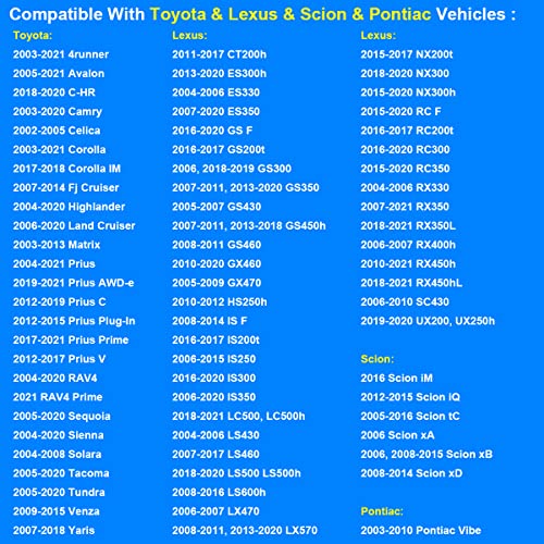 Knock Sensor, Replace 158-1017, 1581017 Compatible with Toyota Lexus - 4runner Avalon Camry Corolla Highlander Fj Land Cruiser Matrix Prius RAV4 Sequoia Sienna Solara Tacoma Tundra Venza Yaris, More