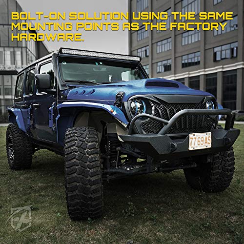Xprite Aluminum Hood Latches Catch Kit for Jeep Wrangler JK JKU 2007-2018 & 2018-2026 Jeep Wrangler JL JLU Gladiator JT - Pair