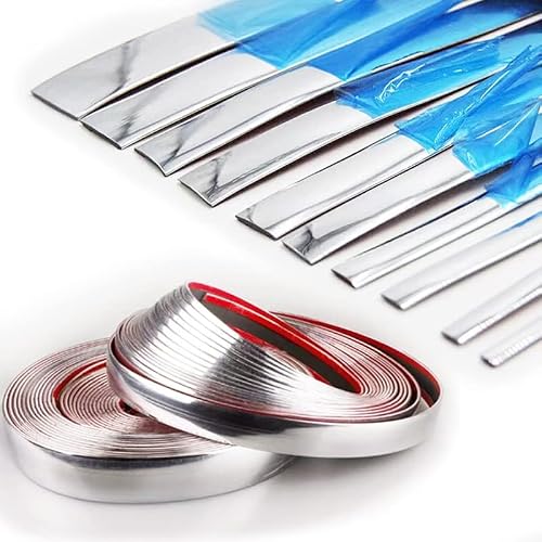 16Ft Chrome Silver Automotive Car Exterior and Interior Molding Trim Universal Bumper Window Door Body Side Decorative Strip Scratch-Proof (1/2 inch (12mm))