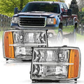 TUSDAR for 2007-2013 GMC Sierra Headlight Assembly Halogen Updated Lens