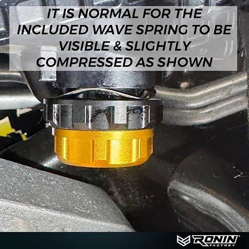 RONIN FACTORY Ford F150 Oil Drain Plug 2015+ F150 Raptor Mustang (Ford Bronco V6) (2024+ Ford Ranger/Raptor) Replacement Yellow Plastic Engine Oil Drain Plug BC3Z-6730-A / FT4Z-6730-A / KX6Z-6730-B