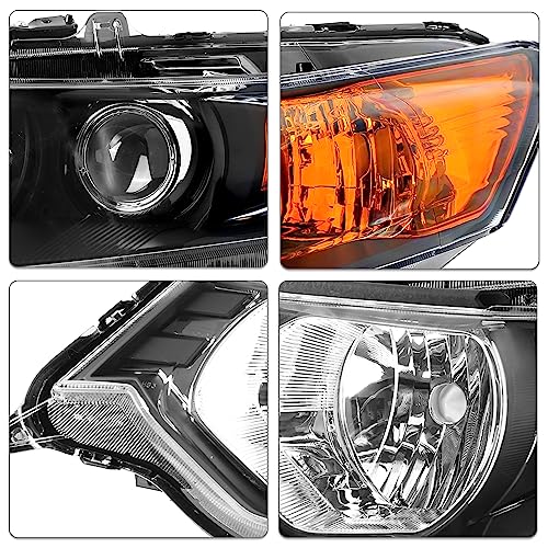 SOCKIR - For 2009-2014 Acura TSX [Factory HID/Xenon/Ballast Model] Projector Headlight Assembly Headlamp Replacement Pair (Driver & Passenger Side)