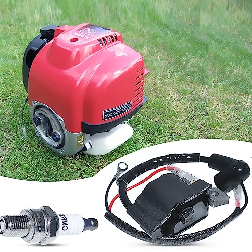 Ignition Coil for Honda GX35 UMK435 HHT35S and Series, ADEFOL Ignition Coil Module with Spark Plug Brushcutter Accessory 4-Stroke Engine Parts Replace 30500-Z0Z-013, 30500-Z3F-003