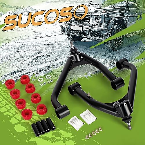 2-4" Lift Upper Control Arms for 07–18 Chevy Silverado 1500/GMC Sierra 1500 6 Lug, Chassis & Suspension Control Arm Kit with Ball Joints Fits Tahoe/Yukon/Suburban 1500, Replaces OE Stamped Steel Arms