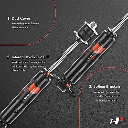 A-Premium Front Pair (2) Shock Absorber Compatible with Dodge Ram 1500 2002 2003 2004 2005 2006 2007 2008, RWD, Driver and Passenger Side