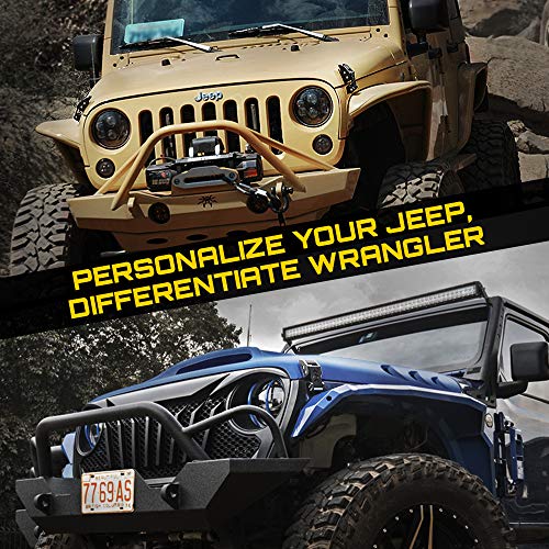 Xprite Aluminum Hood Latches Catch Kit for Jeep Wrangler JK JKU 2007-2018 & 2018-2026 Jeep Wrangler JL JLU Gladiator JT - Pair