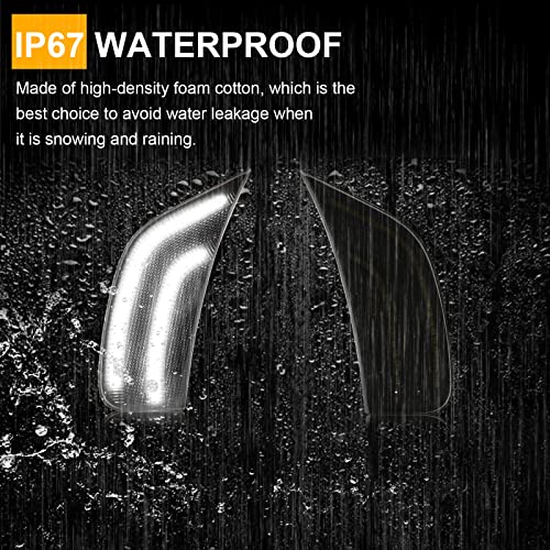 Mynoway Smoked Lens LED Side Marker Lamp Compatible with 2021-2024 Yukon/Yukon Denali/Yukon XL/Tahoe/Escalade/Suburban/Escalade ESV Driver Passenger Sidemarkers Lamp White Front Fender Lights