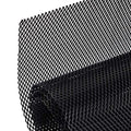 AggAuto Universal 40"x13" Car Grill Mesh - 100x33cm Aluminum Alloy Automotive Grille Insert Bumper 3x6mm Rhombic Hole, One of the Most Multifunctional Shape Grids Black